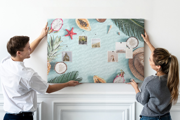 Cork board Summer composition