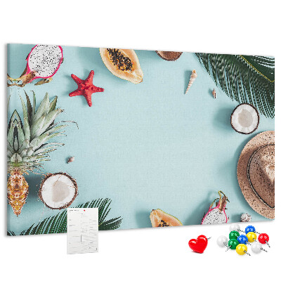 Cork board Summer composition