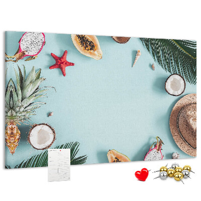 Cork board Summer composition