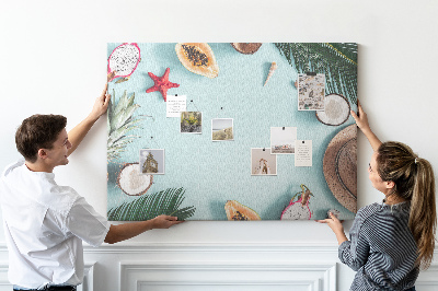 Cork board Summer composition