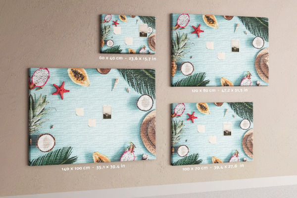 Cork board Summer composition
