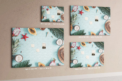 Cork board Summer composition