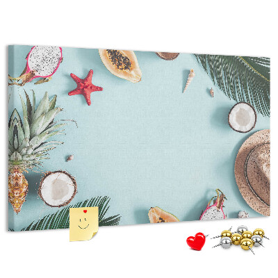 Cork board Summer composition
