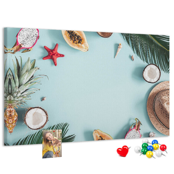 Cork board Summer composition