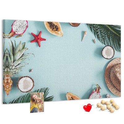 Cork board Summer composition