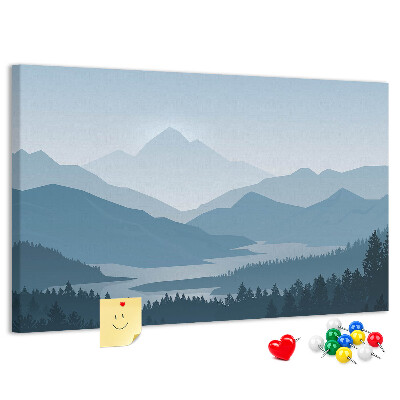 Cork display board Mountain landscape