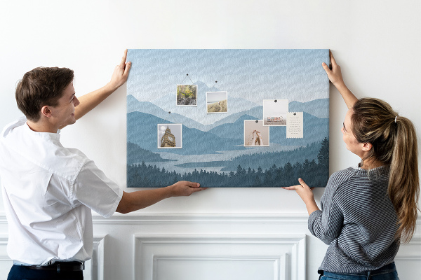 Cork display board Mountain landscape