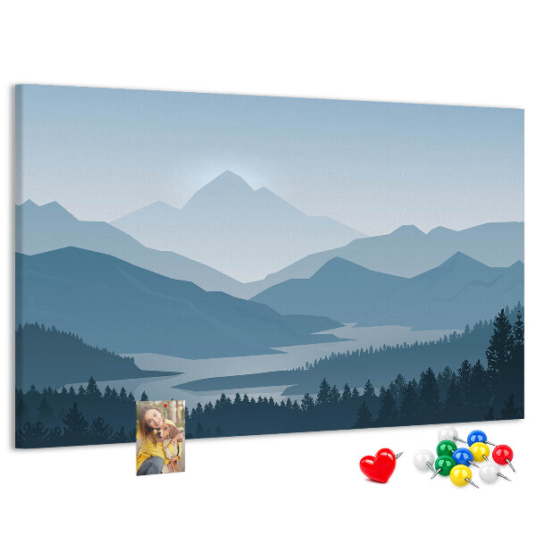 Cork display board Mountain landscape
