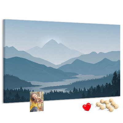 Cork display board Mountain landscape