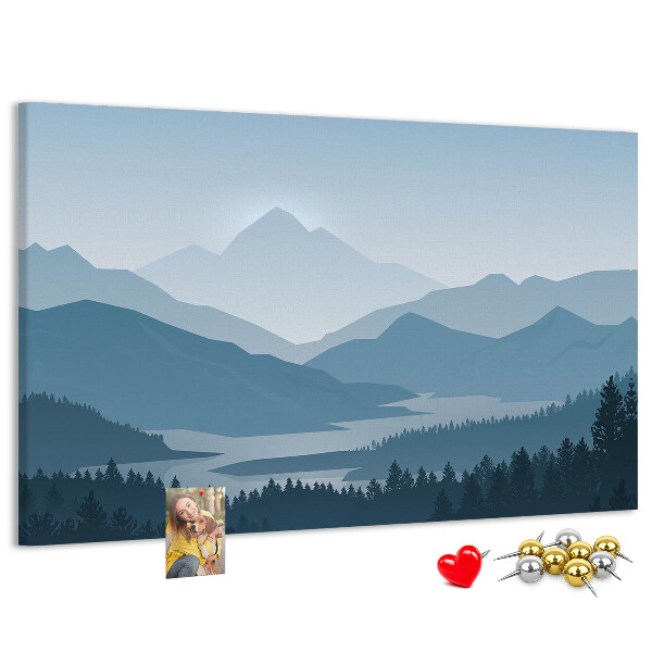 Cork display board Mountain landscape