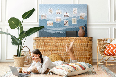 Cork display board Mountain landscape