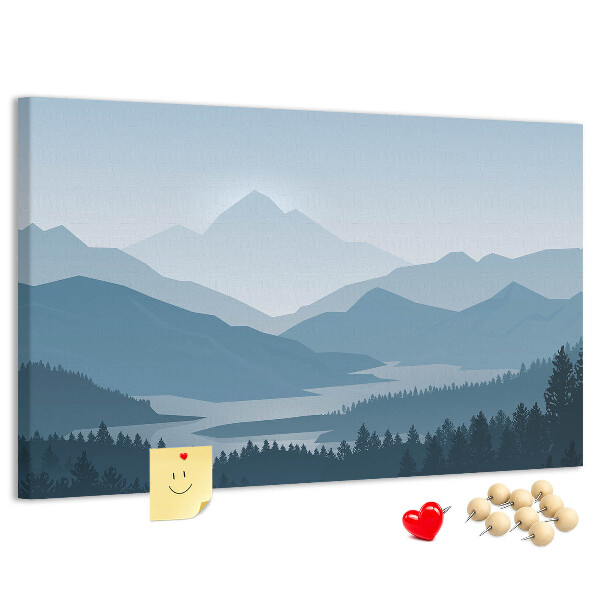 Cork display board Mountain landscape