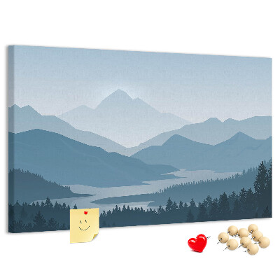 Cork display board Mountain landscape