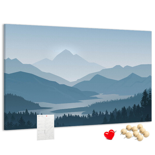 Cork display board Mountain landscape