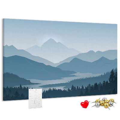 Cork display board Mountain landscape