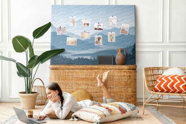Cork display board Mountain landscape