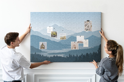 Cork display board Mountain landscape