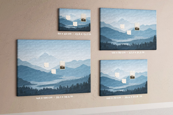 Cork display board Mountain landscape