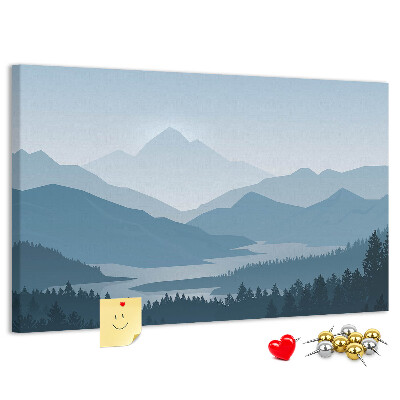 Cork display board Mountain landscape