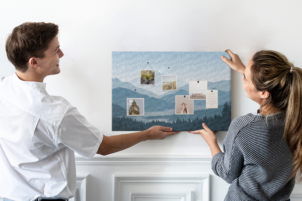 Cork display board Mountain landscape