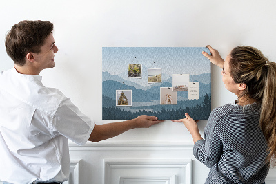 Cork display board Mountain landscape