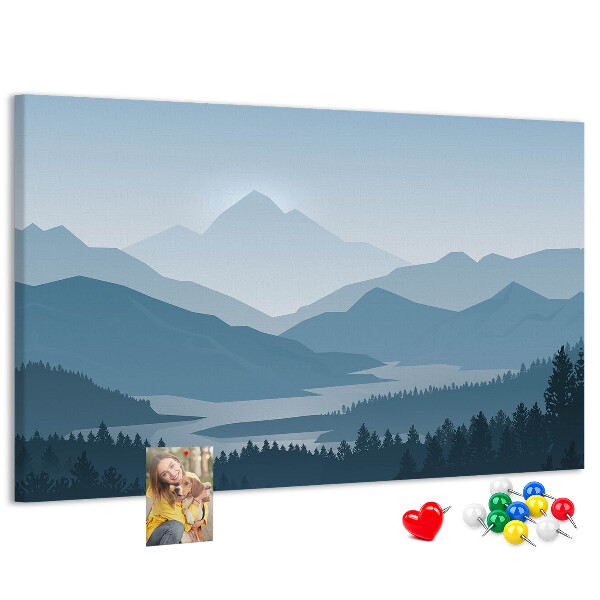 Cork display board Mountain landscape