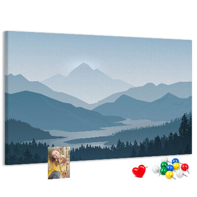 Cork display board Mountain landscape