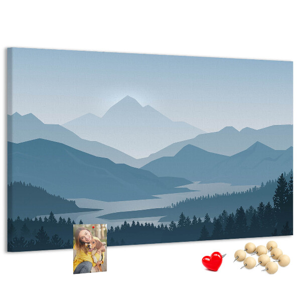 Cork display board Mountain landscape