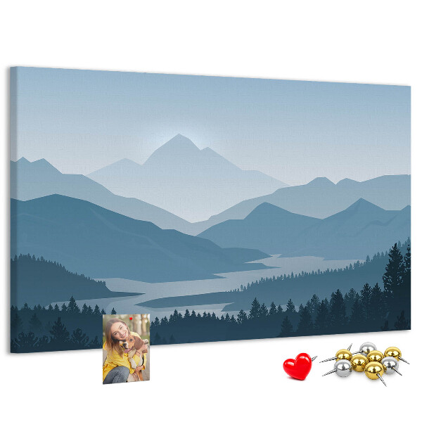 Cork display board Mountain landscape