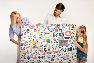 Cork memo board Picture sketches