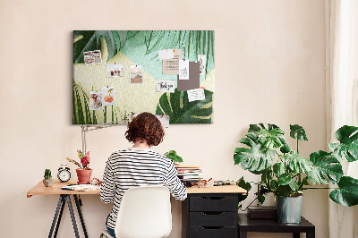 Cork display board Monstera leaves