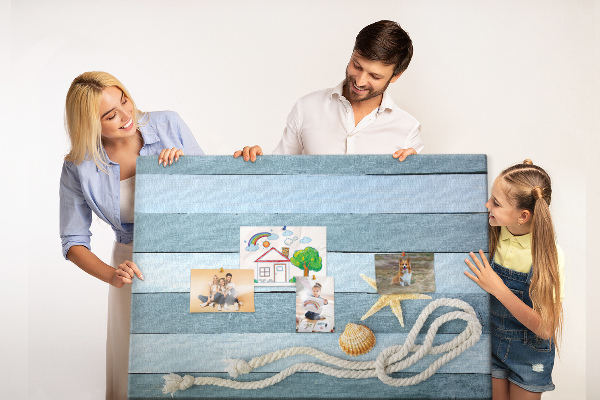 Cork board Boards stripes seashell