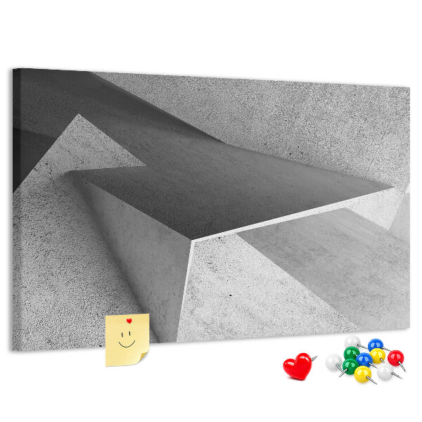 Cork display board Triangles abstraction