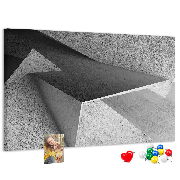 Cork display board Triangles abstraction