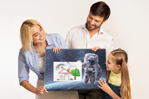 Cork memo board Astronaut