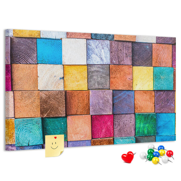Cork board Wooden cubes