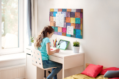 Cork board Wooden cubes