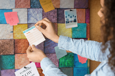 Cork board Wooden cubes