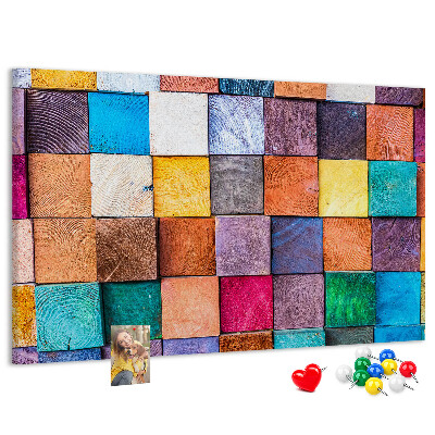 Cork board Wooden cubes