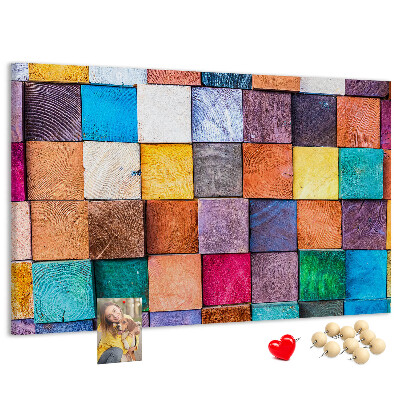 Cork board Wooden cubes