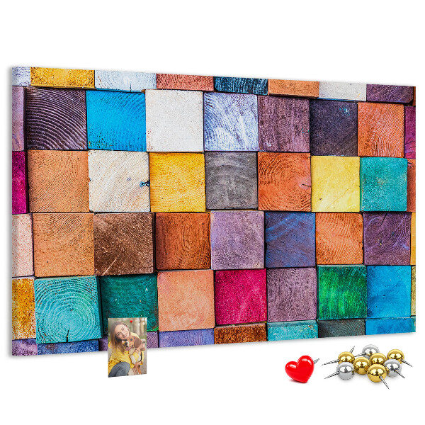 Cork board Wooden cubes
