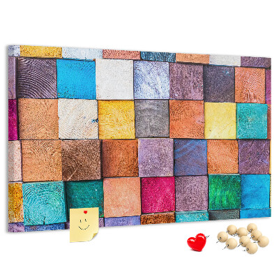 Cork board Wooden cubes