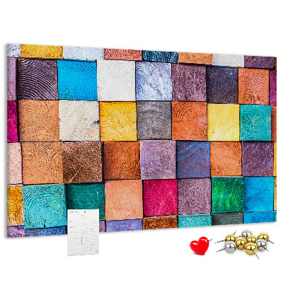 Cork board Wooden cubes