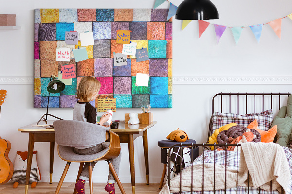 Cork board Wooden cubes