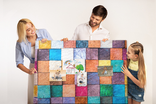 Cork board Wooden cubes