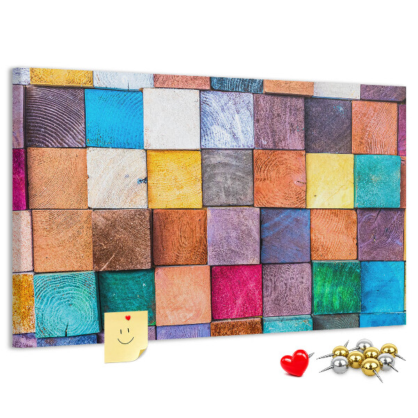 Cork board Wooden cubes