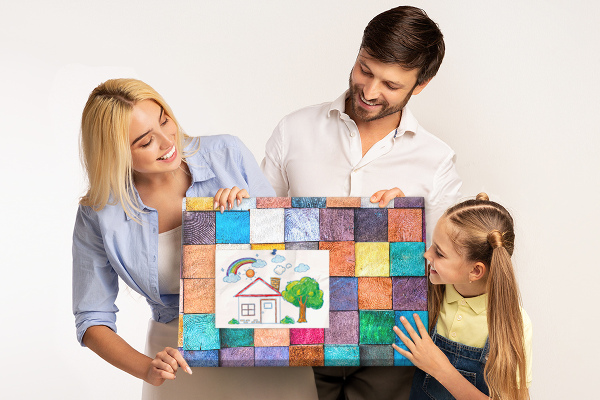 Cork board Wooden cubes