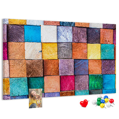 Cork board Wooden cubes