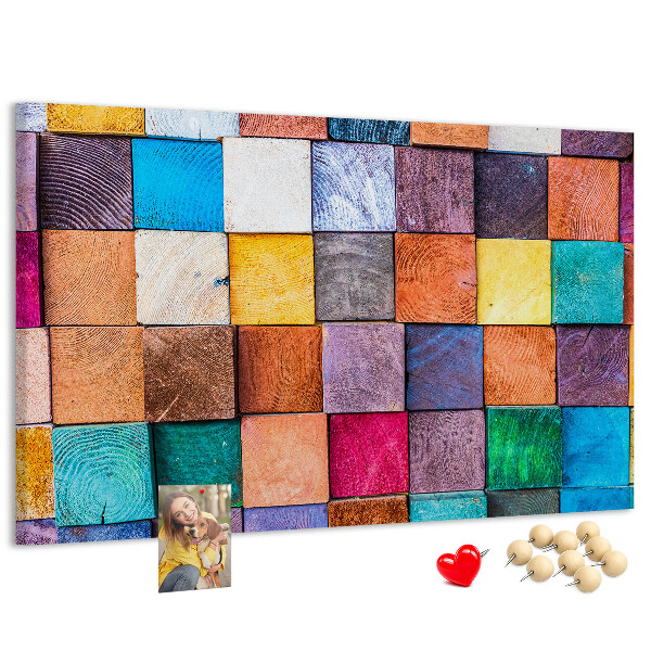 Cork board Wooden cubes