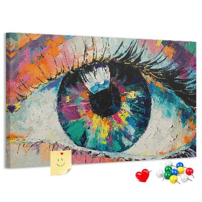 Cork memo board Human eye pupil